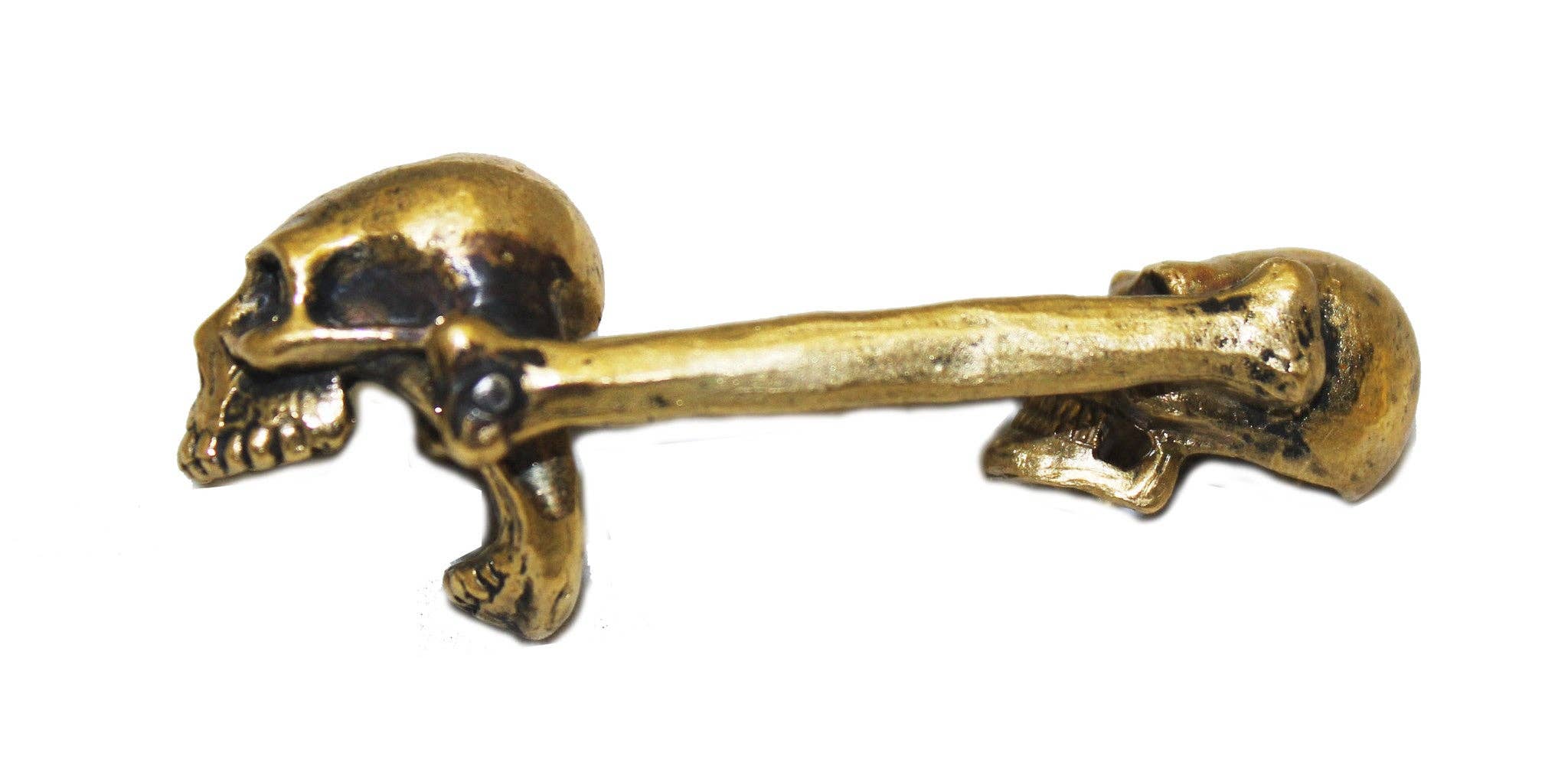 JAC ZAGOORY DESIGNS - Vente Ouvre-bouteille/tire-bouchon - Décapsuleur Crâne mordant en bronze jaune1