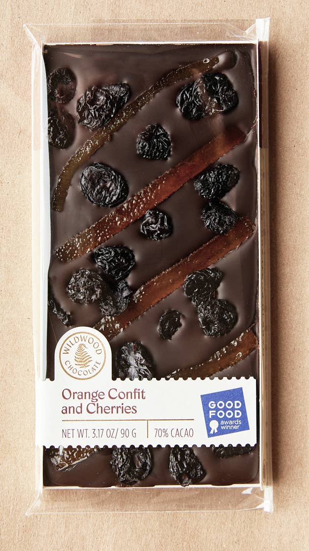Wildwood Chocolate - Wholesale Chocolate bar - Orange Confit and Cherries
