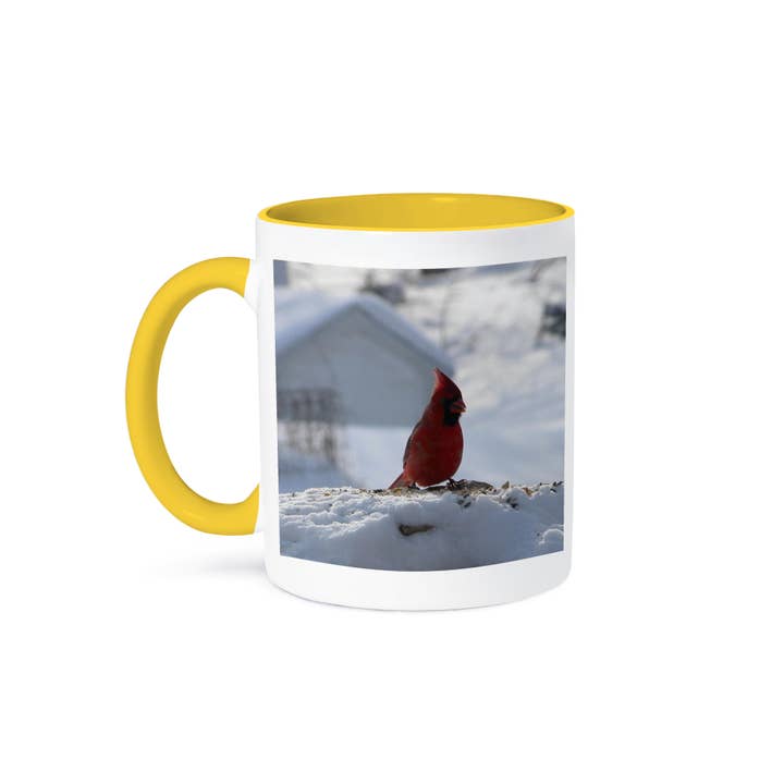 3dRose - Wholesale Coffee Mug - 3dRose, Male Redbird on Rock, Mug
