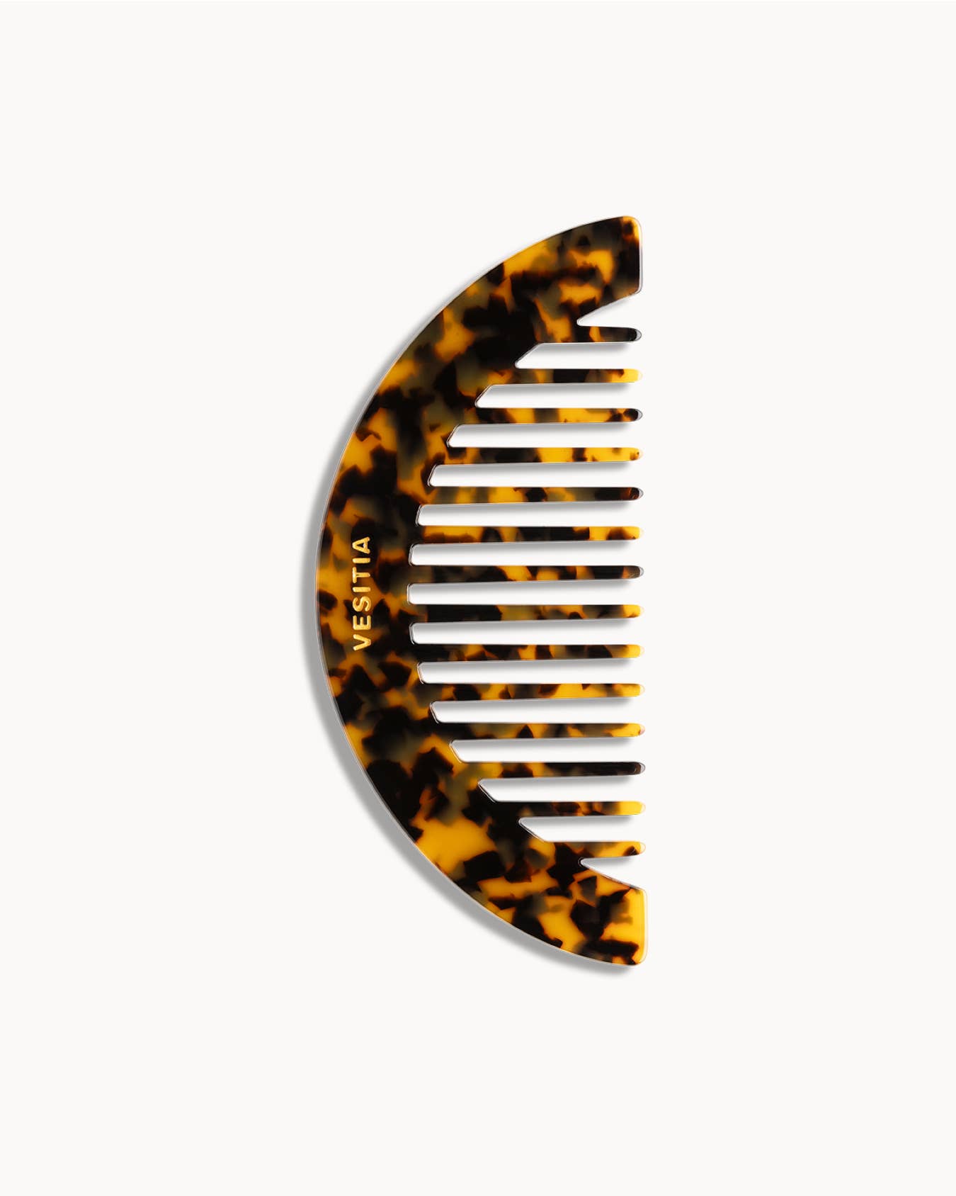 VESITIA - Wholesale Hair brush/comb - Crescent Comb - Tortoise