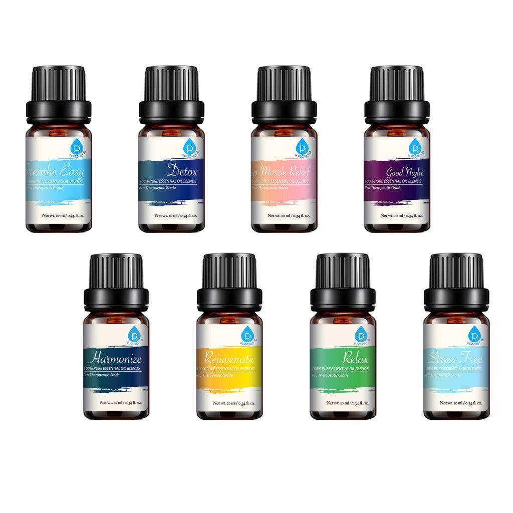 Pursonic - Vente Huile essentielle - Mélanges d'huiles essentielles 100 % pures. Paquet de 80