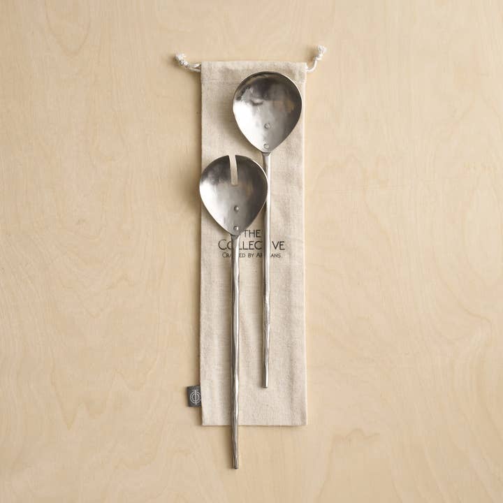 Forge Pewter Salad Servers - Set of 2* for wholesale by The Collective