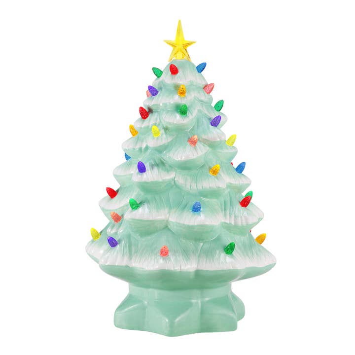 Sapin de Noël nostalgique de 14 po - Seafoam pour la vente par Mr. Christmas