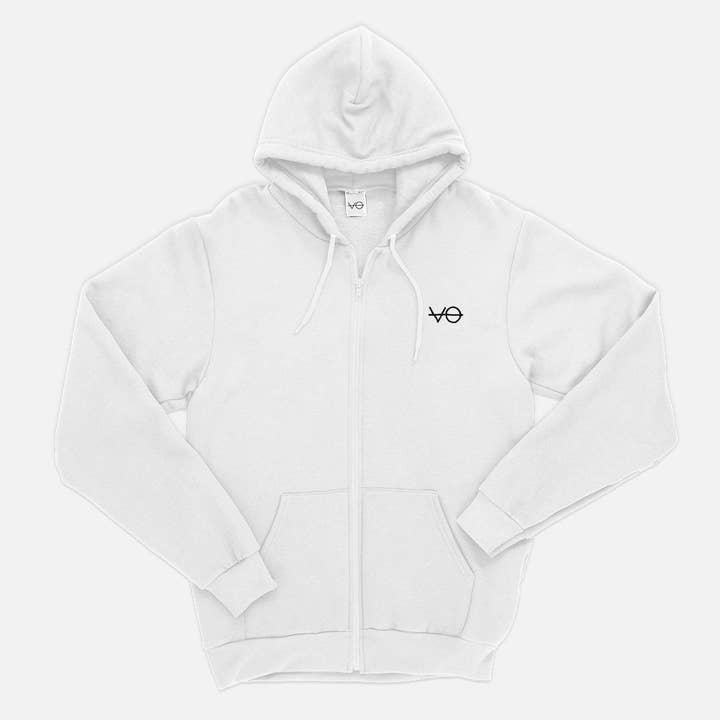 Sweat à capuche zippé brodé VO (Unisexe) pour la vente par VO