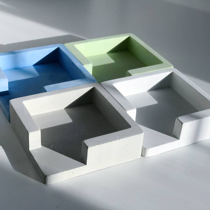 Post‑it Note Cement Holder-Concrete Sticky Note Cube Holder for wholesale by Weii Life Inc.