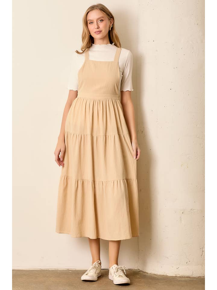 Polagram by Wellmade USA - Wholesale Dress - Women's - OVERALL RUFFLED MAXI DRESS