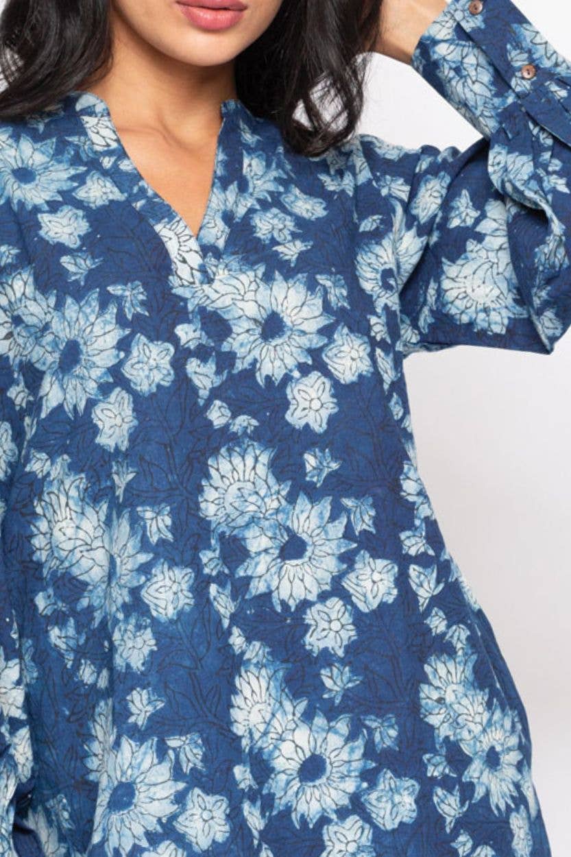 Sevya Handmade - Vendita all'ingrosso Tunica - Donna - Tuniche con Stampa a Blocchi Jaya9