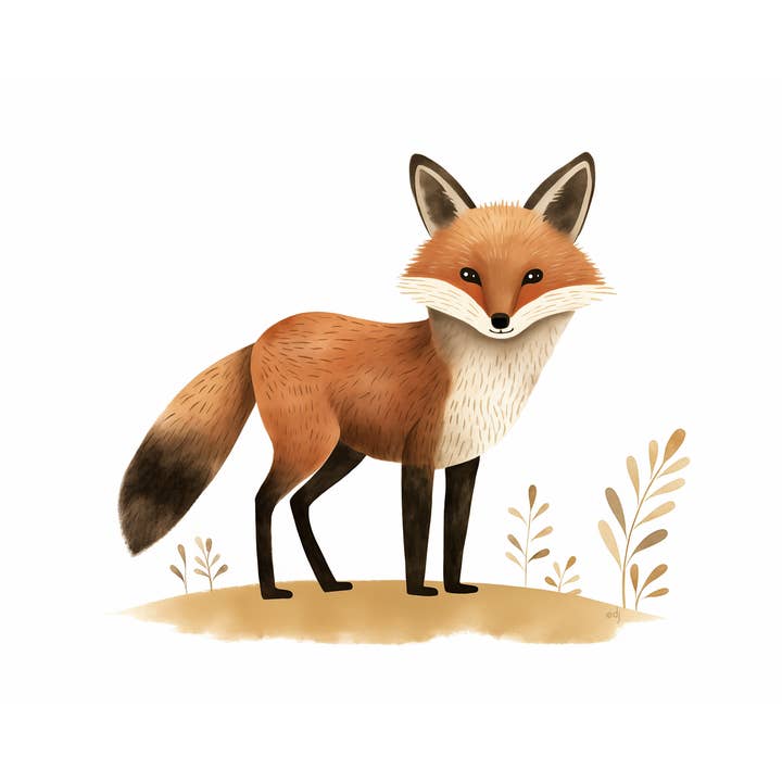 Renard pour la vente par Paper Lion Art