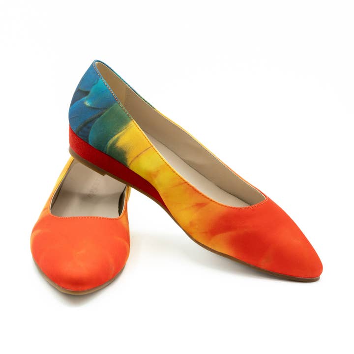 Macaw Women's Vibrant Ballet Flats for wholesale by Getaway Sticks
