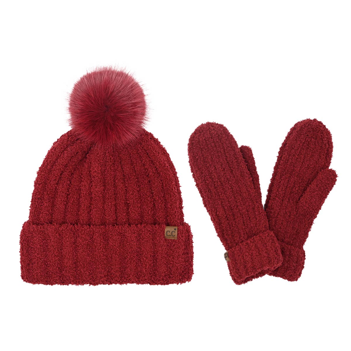 JOIA ACCESSORIES - Wholesale Beanie - Women's - CC COZY YARN HAT   MITTEN SET, SEE 011116