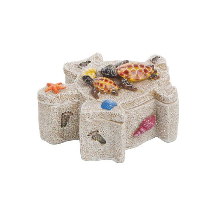 Beachcombers - Wholesale Decorative Tabletop Object - SALE Resin Sand Turtle Box