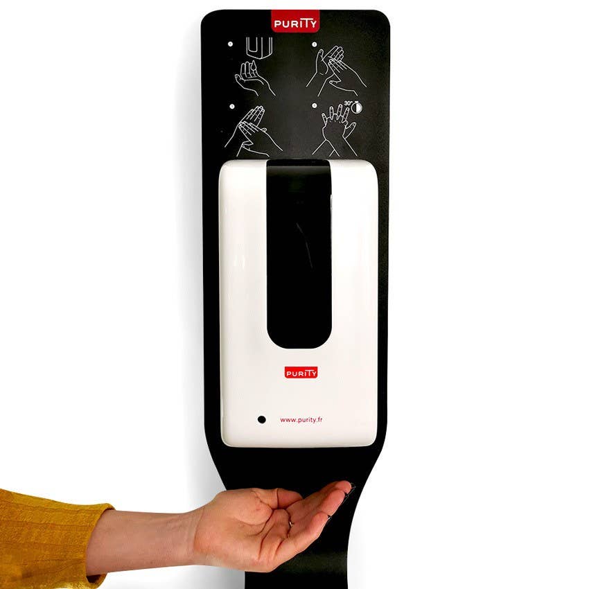 Purity - Vendita all'ingrosso Igienizzante per le mani - Dispenser automatico di gel su supporto - capacità 1.22