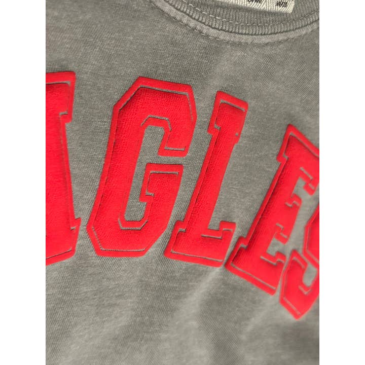 A Blessed Texas Mess Boutique - Vente Sweat-shirt à imprimés – femme - Custom Puff Vinyl School Team Spirit Comfort Colors1