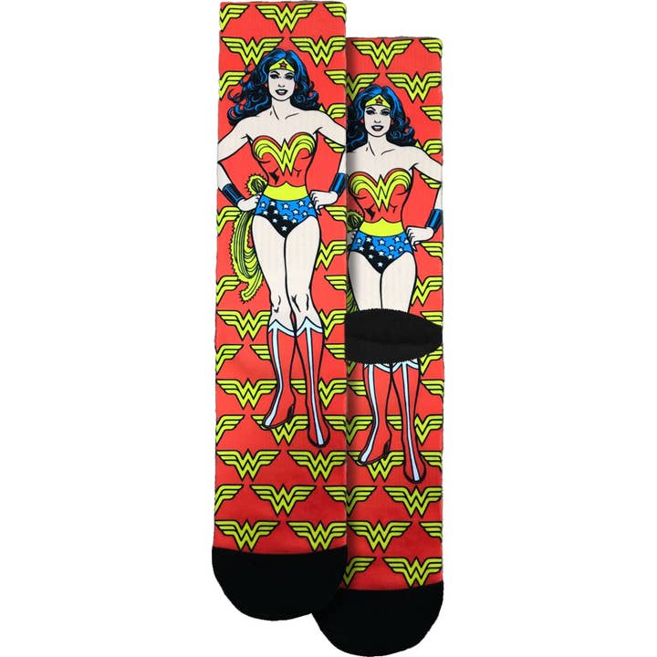 Wonder Woman Socks for wholesale by Spoontiques, Inc