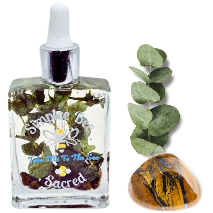 Huile corporelle végane pour une peau radieuse infusée aux herbes pour la vente par Simplee Bee Sacred®