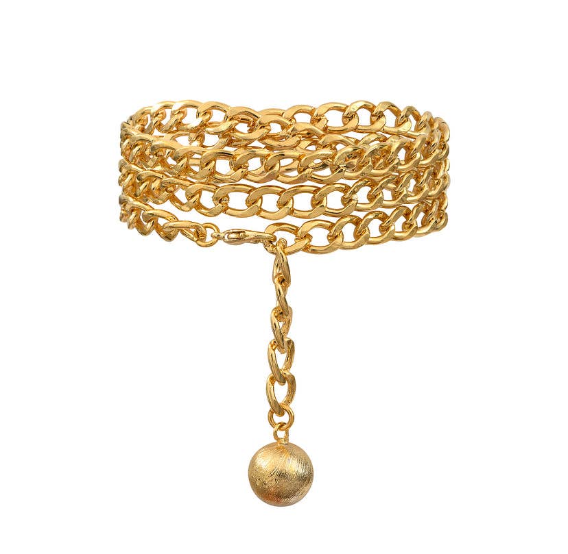 A.B. Paris - Wholesale Link & Chain Bracelet - Tressia / triple wrap necklace or bracelet