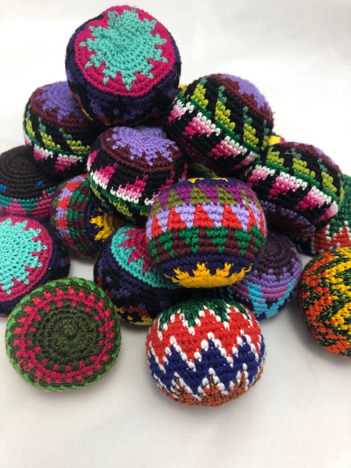 Hand Woven Cotton Juggling Balls - Set of 3 for wholesale by Emma's Emporium