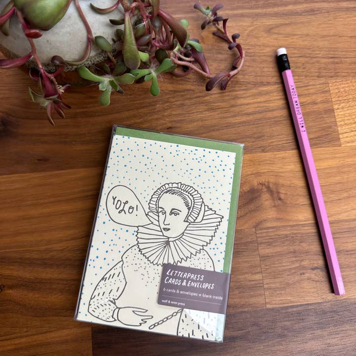 Female Portrait YOLO Boxed Set for wholesale by Wolf & Wren Press