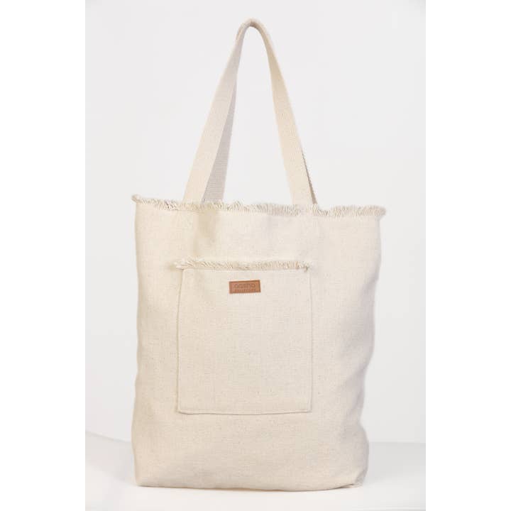 Aasha Collective - Wholesale Tote Bag - Women's - Handmade Everyday Tote (Off-White Wildflowers) Survivor-Made3