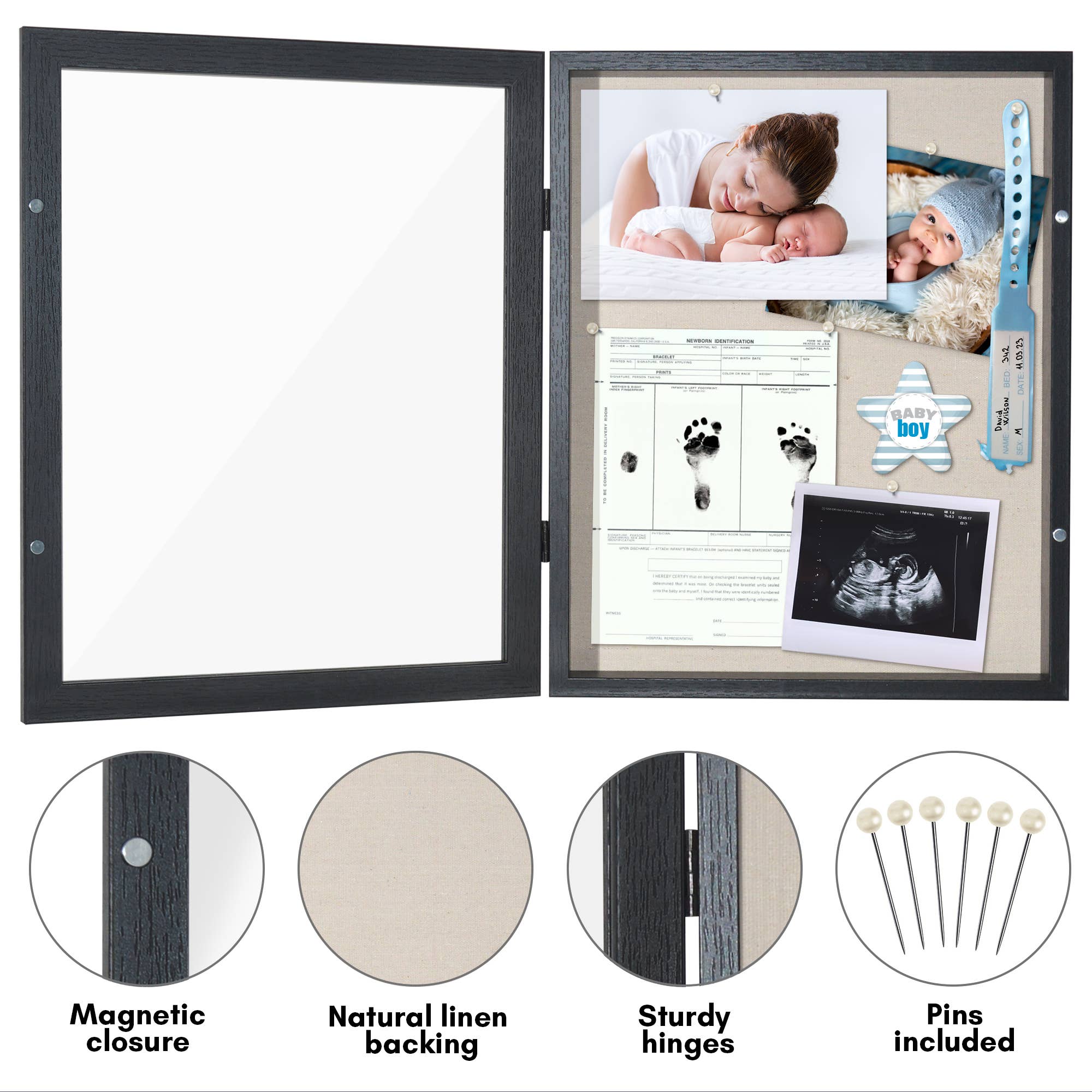Americanflat - Wholesale Picture Frame - Americanflat Front Loading Shadow Box Frame for Keepsakes23