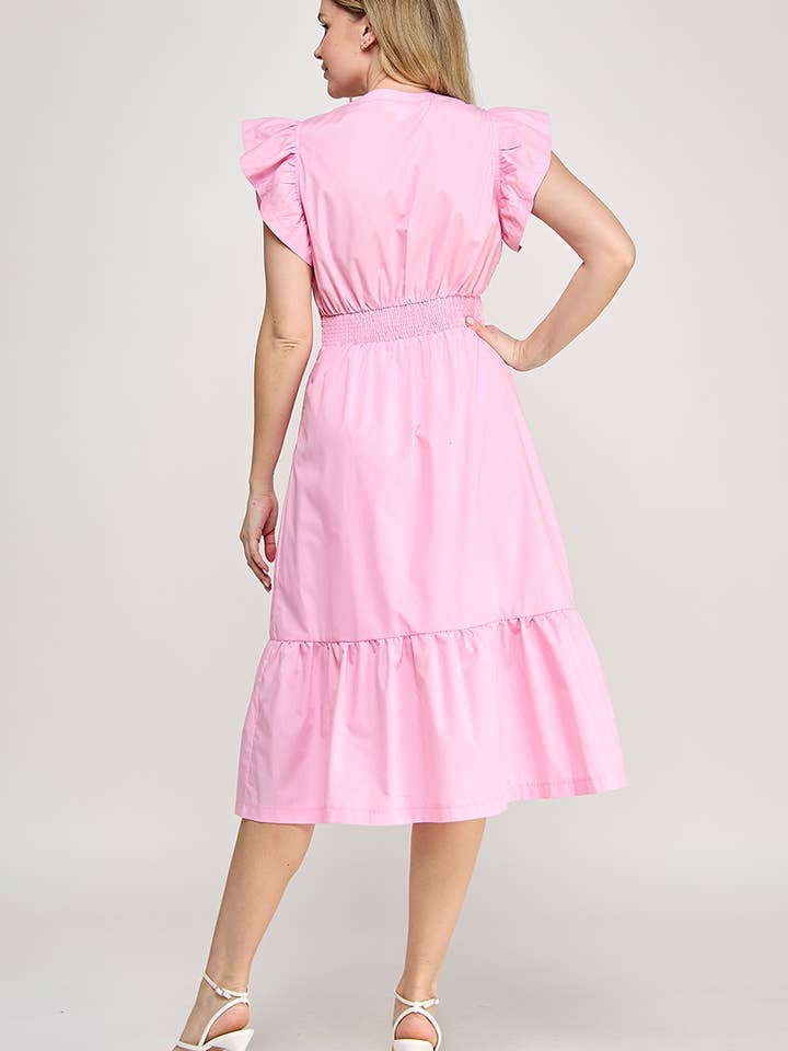 RUBIENN - Wholesale Dress - Women's - Plain Sleeveless Tied Belted Dress5