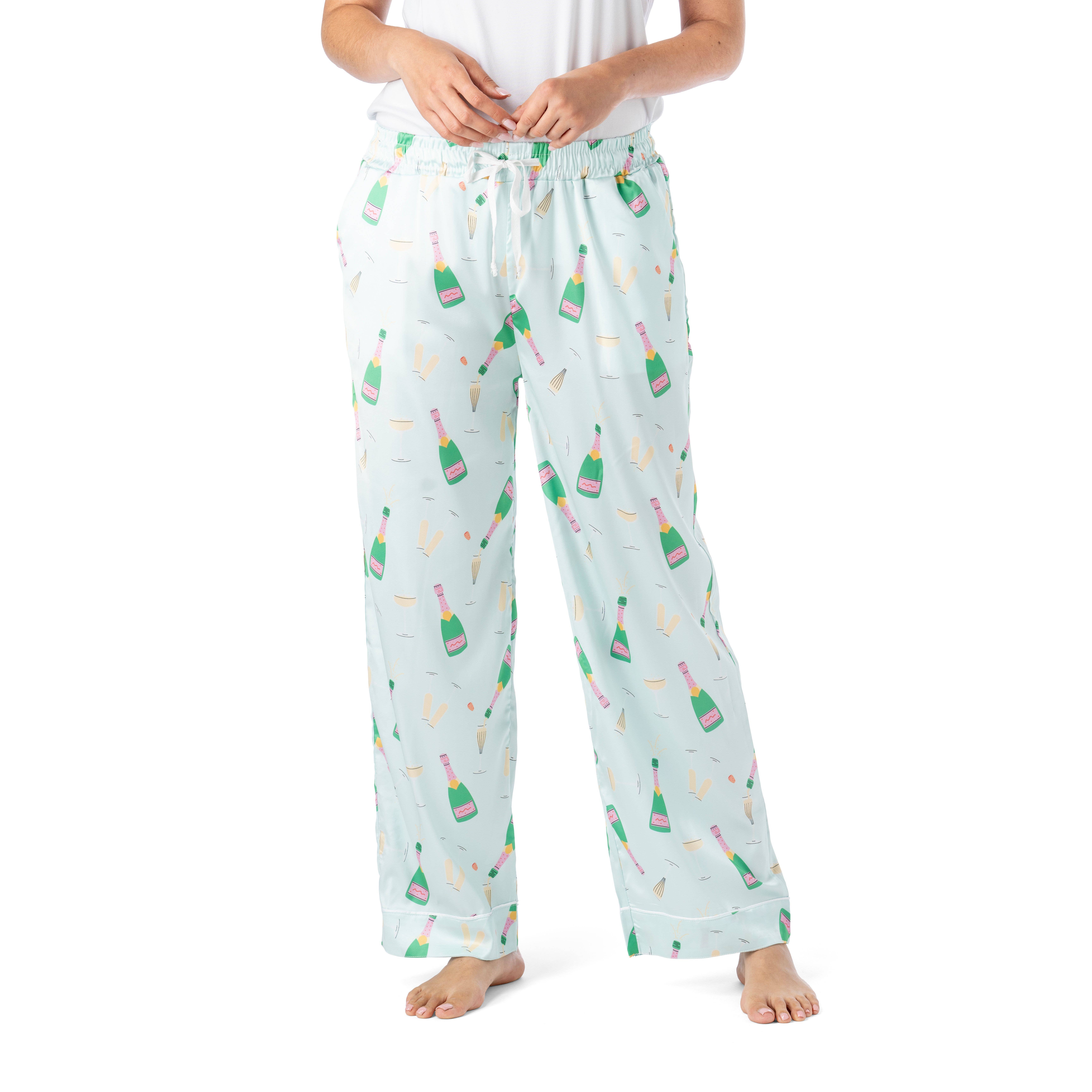 DM Merchandising - Wholesale Sleepwear Bottom - Women's - Hello Mello Boots & Bubbles Satin Pajama Pant Open Stock0