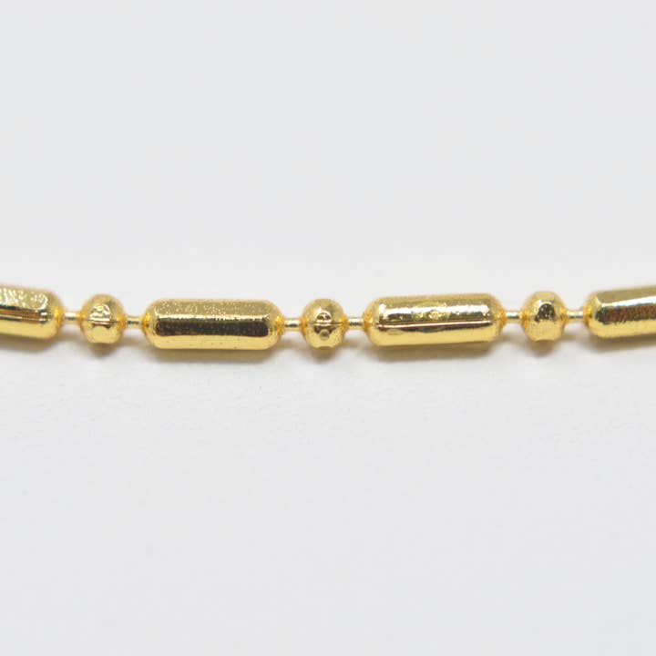 Chaîne à barres tubulaires de 1,2 mm remplie d'or 24 carats, collier de perles de 16 pouces+2 pouces, rallonge de chaîne, collier à barre tubulaire en or, fabrication de bijoux | CN-982 pour la vente par Aim Eternal