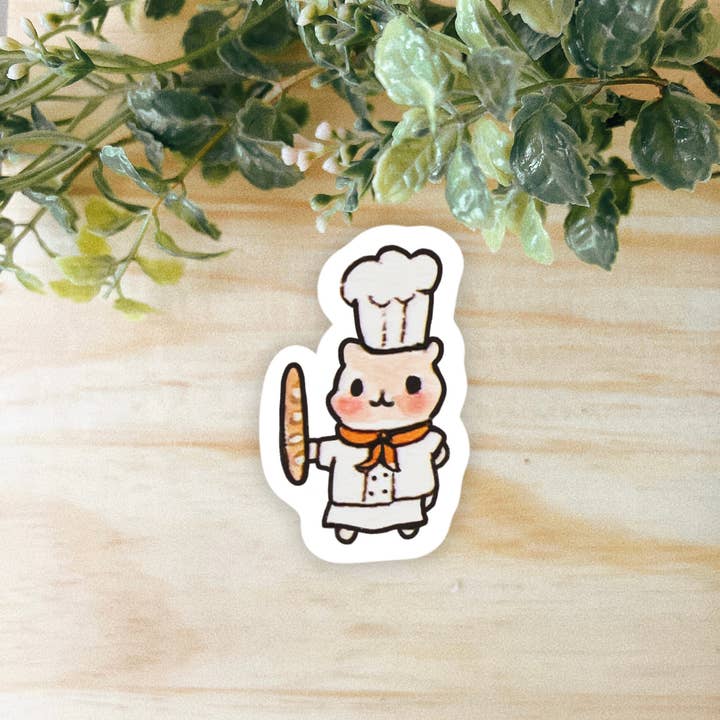 Baker Hammy Sticker | Dishwasher Safe for wholesale by Seenee Scribbles