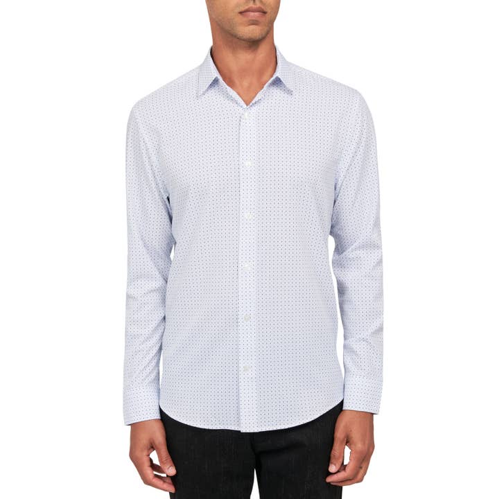 DIAMOND DOT 4-WAY STRETCH LONG SLEEVE SHIRT for wholesale by W.R.K