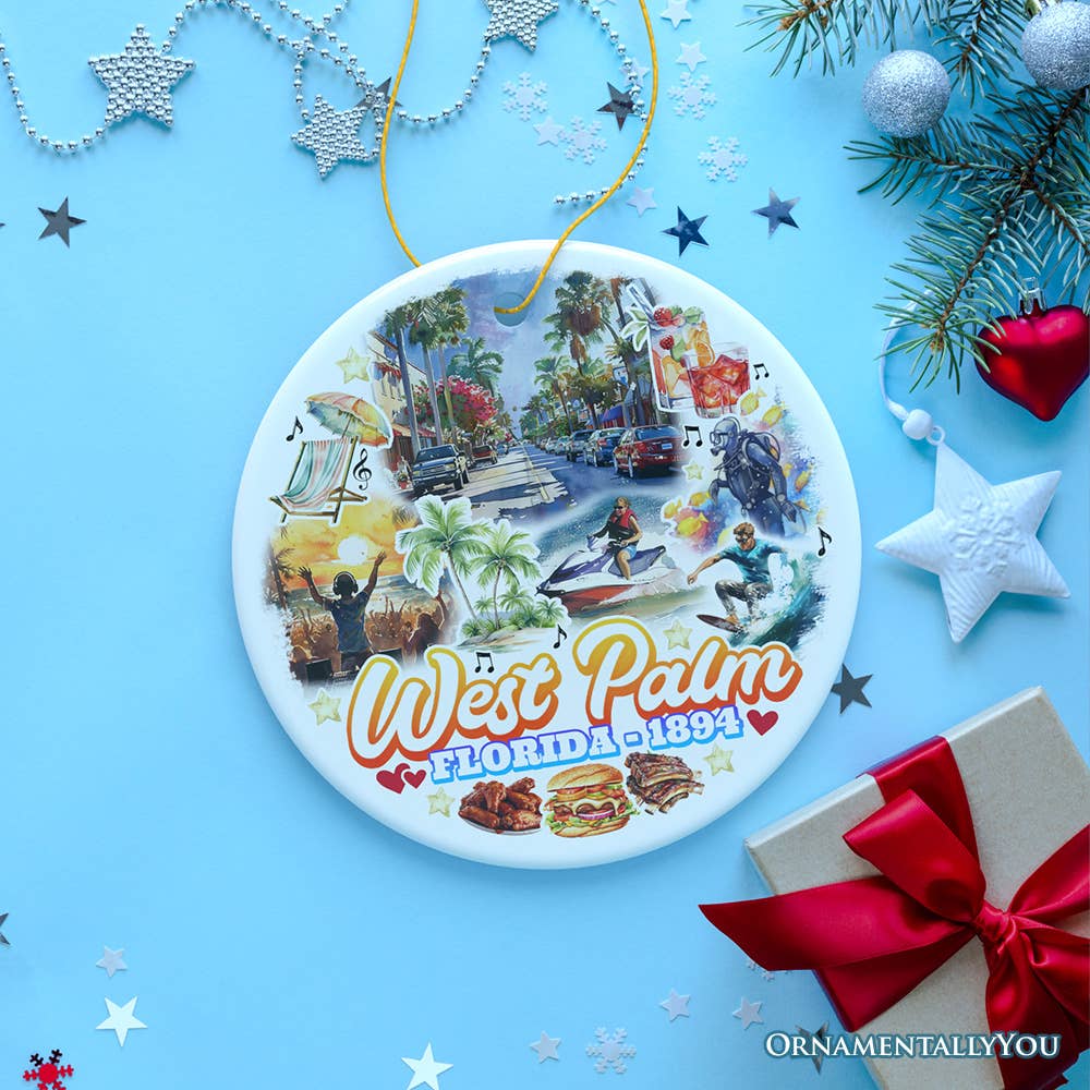 OrnamentallyYou – wholesale Ornament – West Palm Beach Florida Ornament, Artistic Paradise Souvenir4