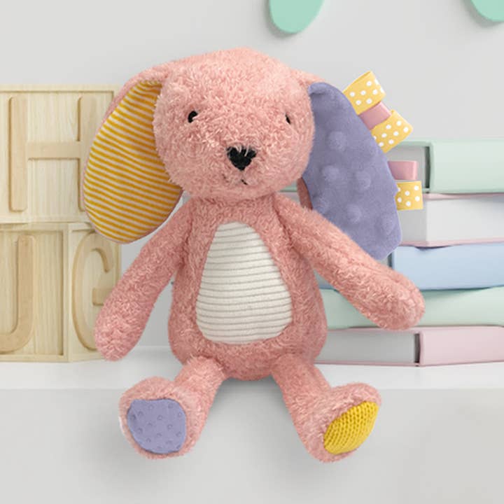 Sensory Snuggables Small Plush Rabbit (polybag/swingtag) for wholesale by Make Believe Ideas