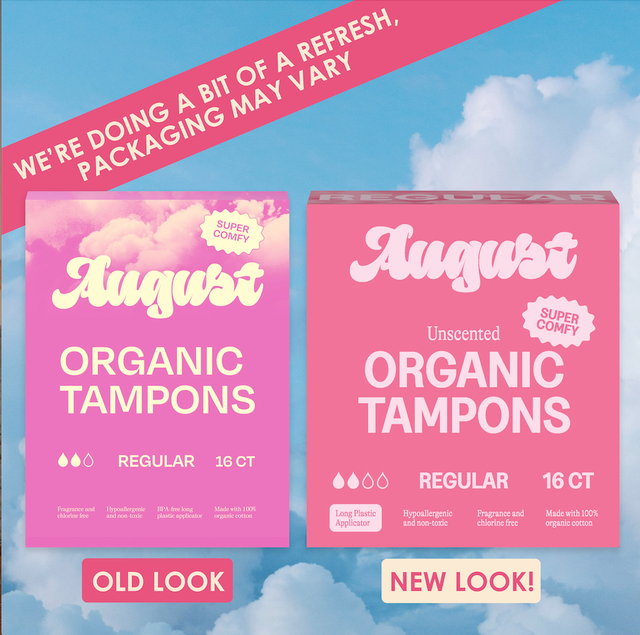 August - Wholesale Tampon - 16ct Sustainable Regular Tampons1