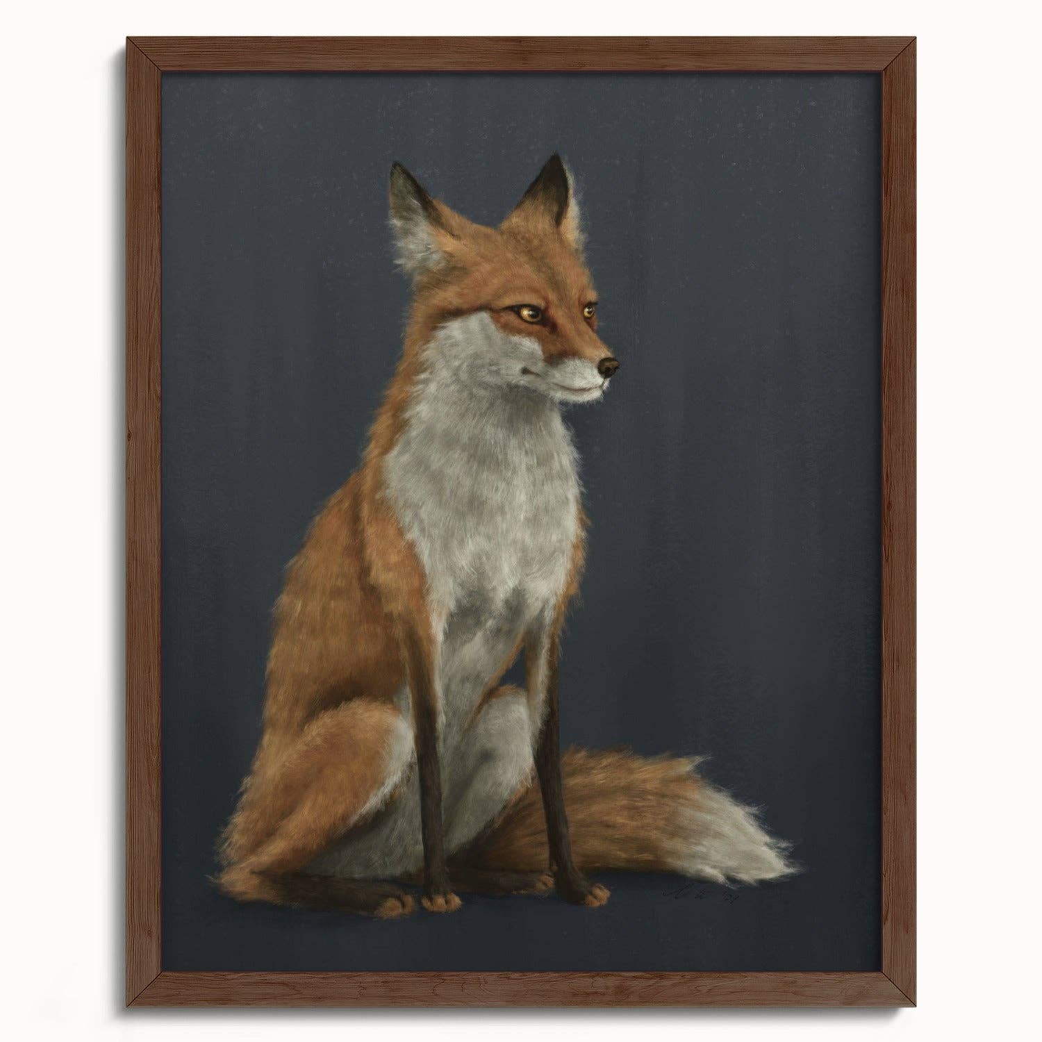 The Ugly Cat Studio - Wholesale Art Print - Red Fox Fine Art Print - Blue Edition20