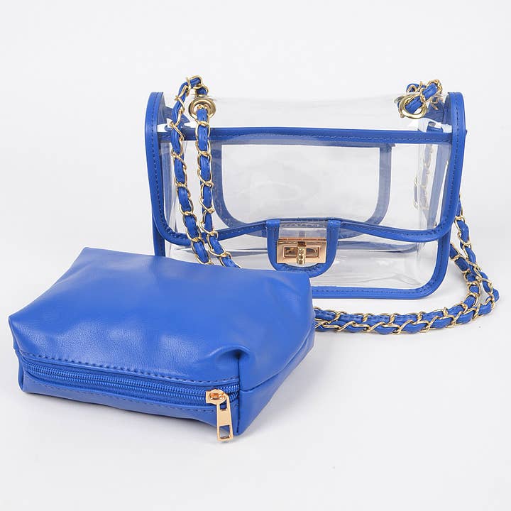 3AM BY H&D ACCESSORIES - Wholesale Crossbody Bag - Women's - Transparent Crossbody Bag W/pouch