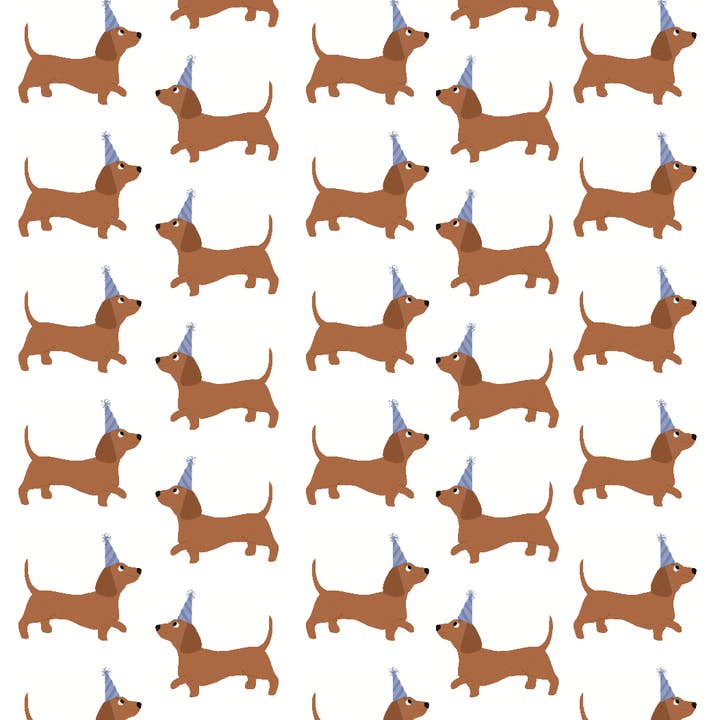Party Dog - A2 Gift Wrap Sheet for wholesale by Olive and Clive