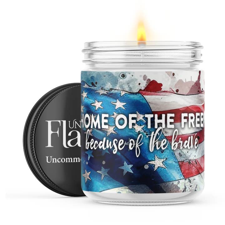 Home of the Free Because of the Brave Candle for wholesale by Uncommon Flame