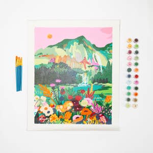 Velvet Coloring Posters: Modern Floral Frameable Wall Art