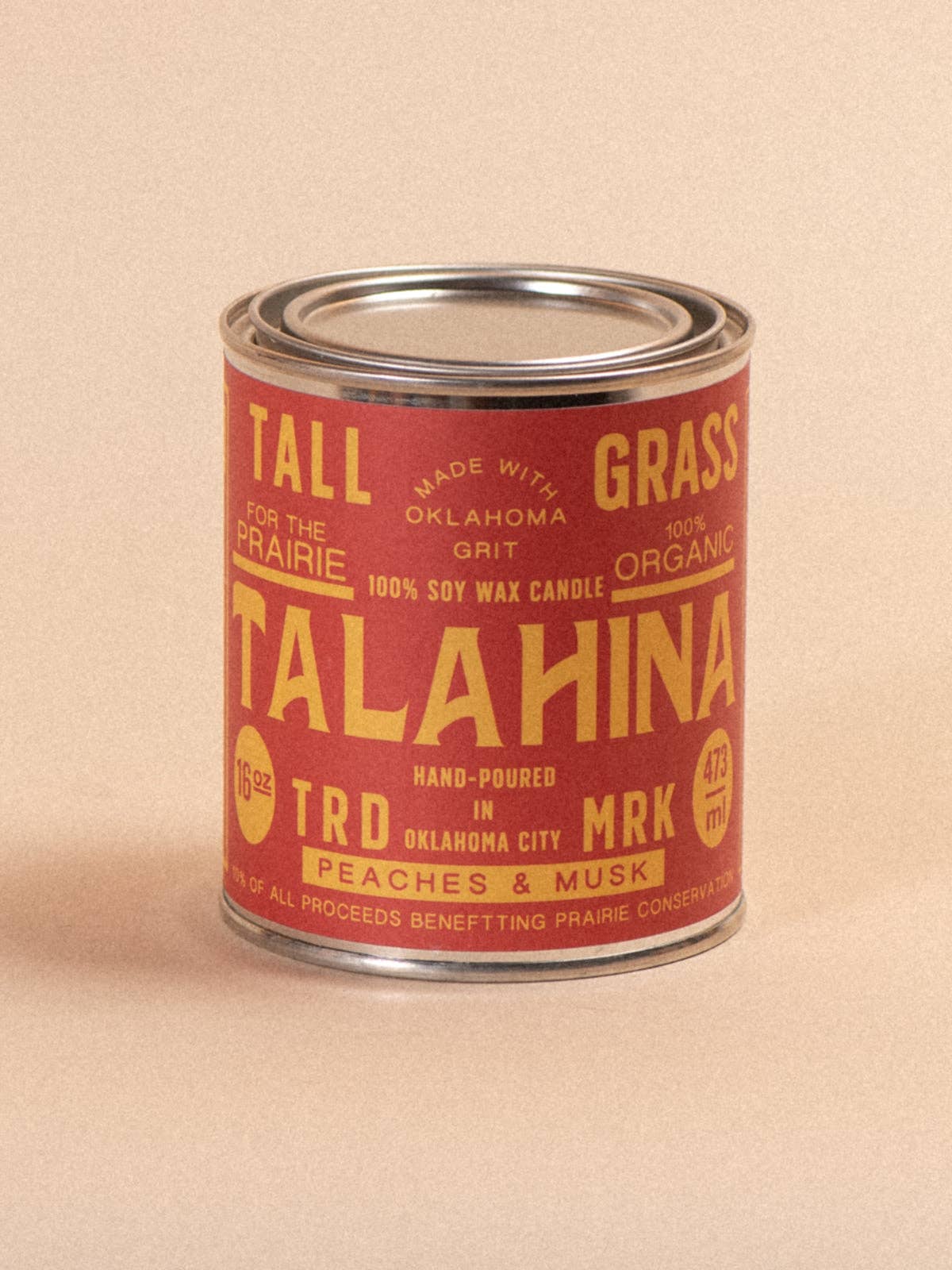 Tallgrass Supply Co - Wholesale Travel Candles - Talahina: Peaches + Musk Soy Wax Candle1