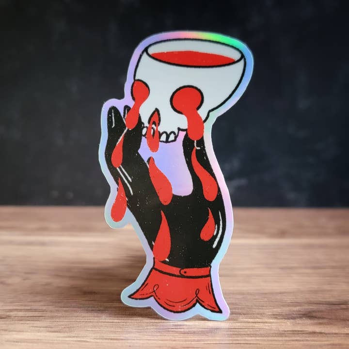 Holly L'Oiseau - Venta al por mayor Pegatina - Pegatina: adhesivo de vinilo de mano y calavera0