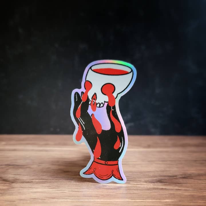 Holly L'Oiseau - Wholesale Sticker - Sticker: Hand and Skull Vinyl Sticker