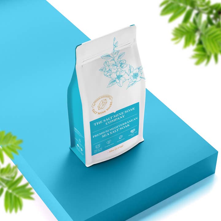 The Midwest Sea Salt Company - Vendita all'ingrosso Sali da bagno - Tea Tree Premium Mediterranean Sea Salt Soak - Personalizzato - 5lb