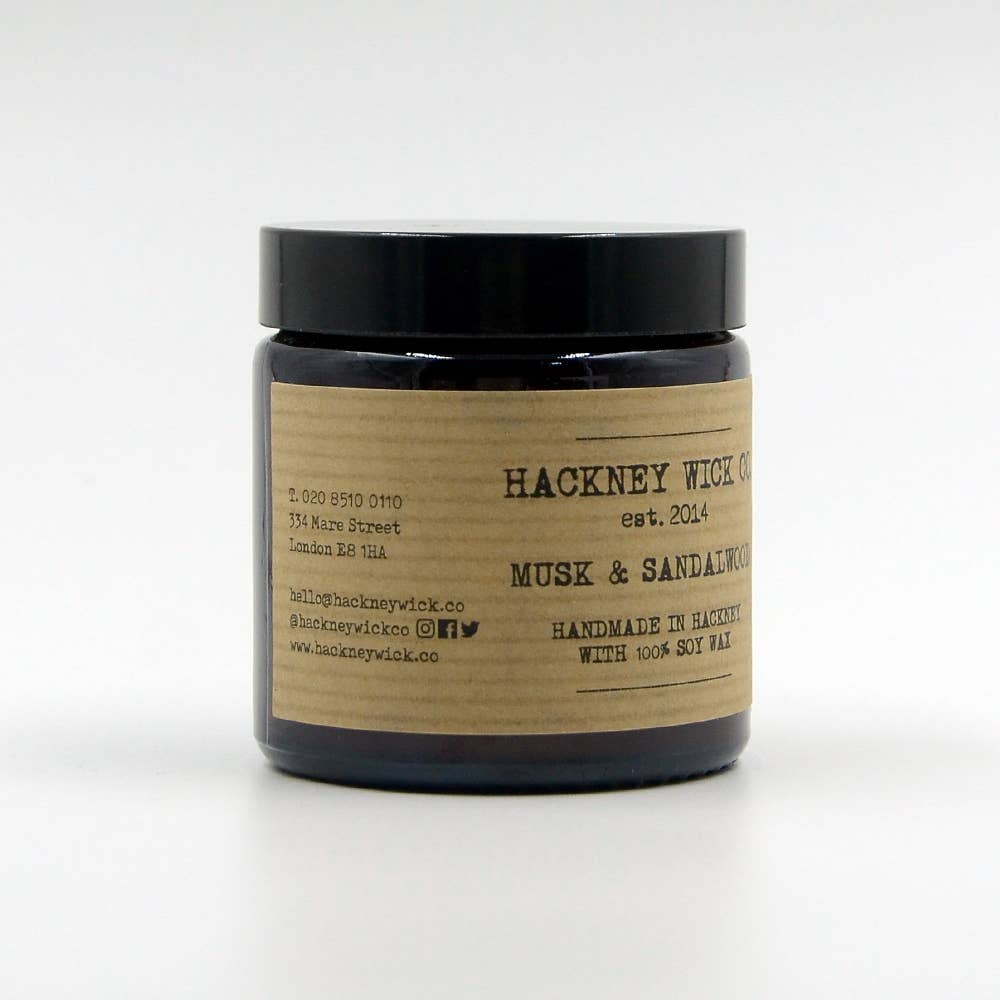 Hackneywickco – wholesale Jar/filled candle – Hackney Wick Co Soy Wax Musk & Sandalwood Candle3