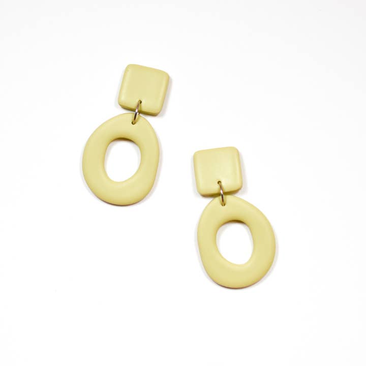 Camille Hay Jewelry - Wholesale Dangle Earrings - Organic Square Hoop Dangles