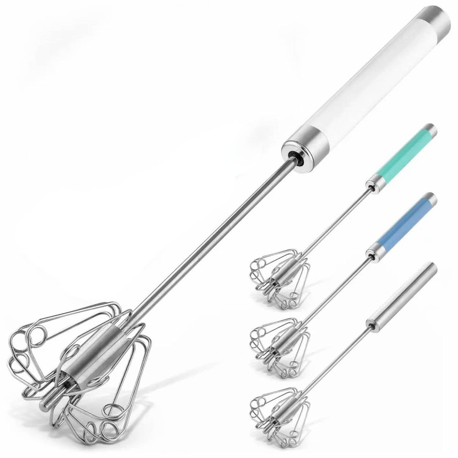 Zulay Kitchen - Vente Fouet - Fouet poussoir rotatif traditionnel - Batteur à œufs12