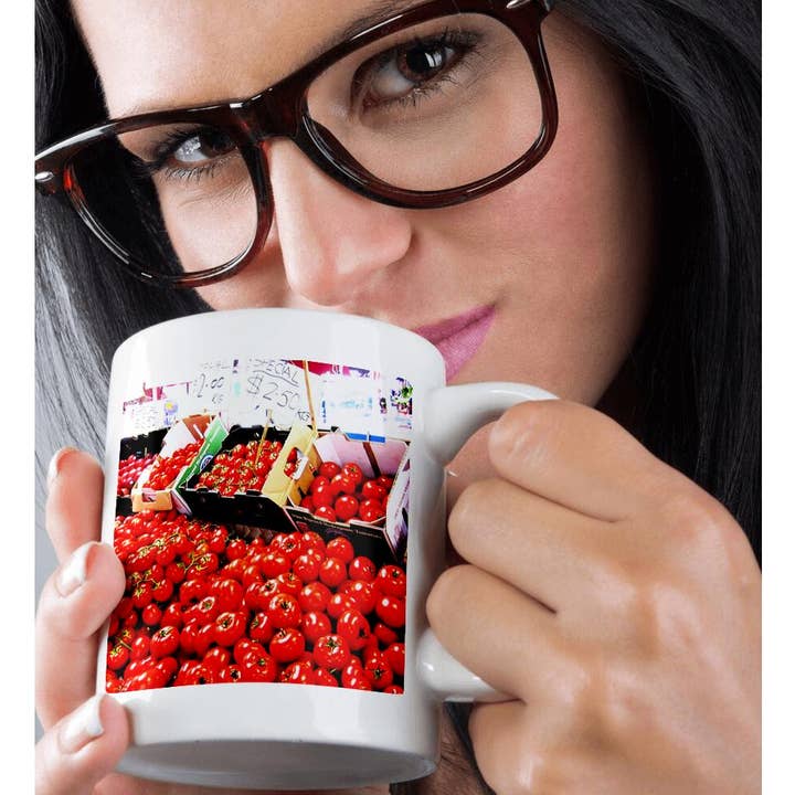 3dRose - Wholesale Coffee Mug - 3dRose, Farmers market, tomatoes, red, Mug9