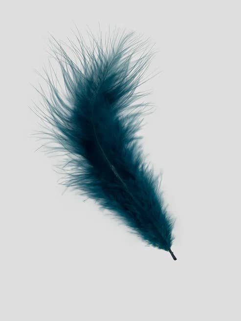 Marabu 12-15 cm Petrolblau für den Großhandel von Enkels Feathers