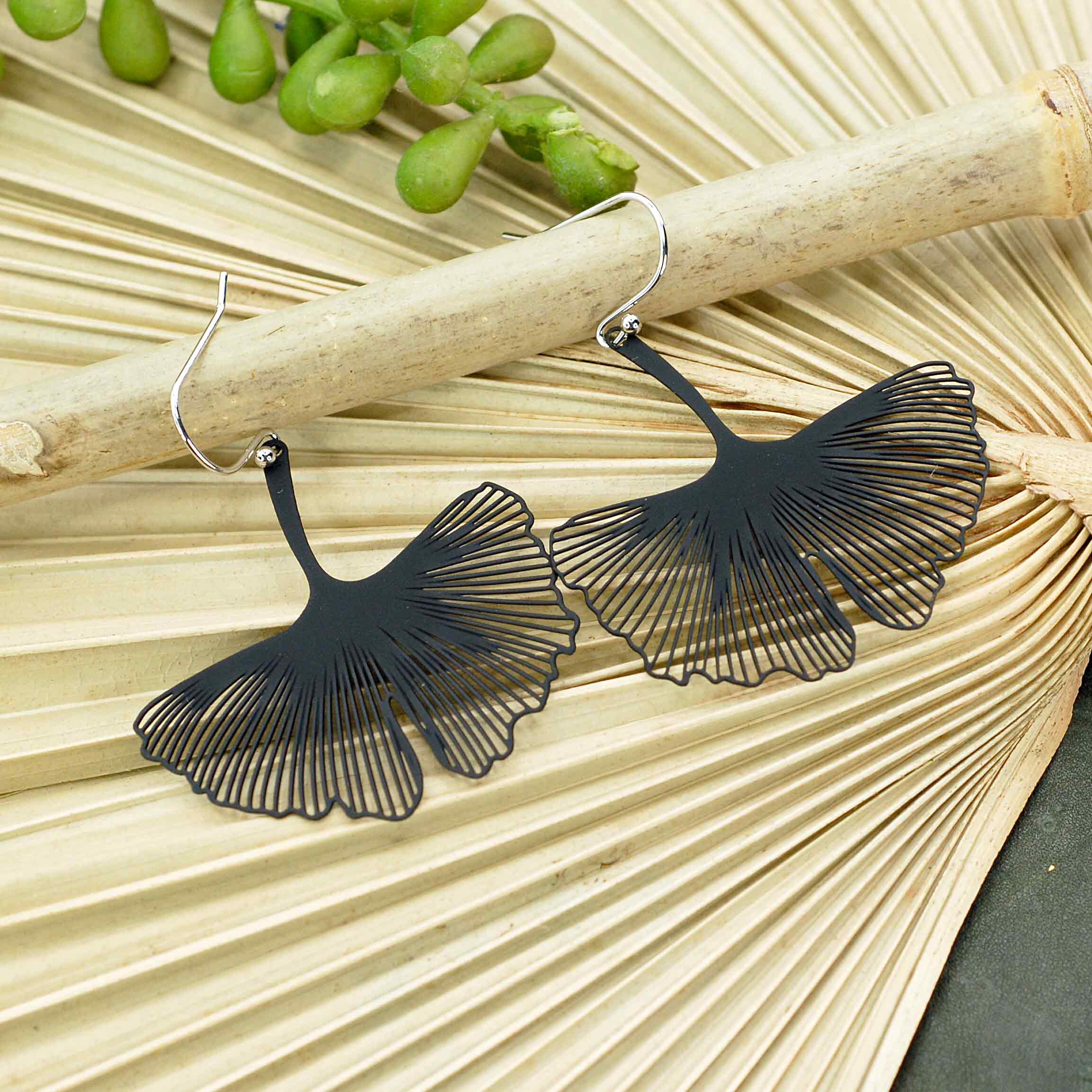 Merveilles du Monde - Venta al por mayor Juegos de joyas - Pendientes Ginkgo3