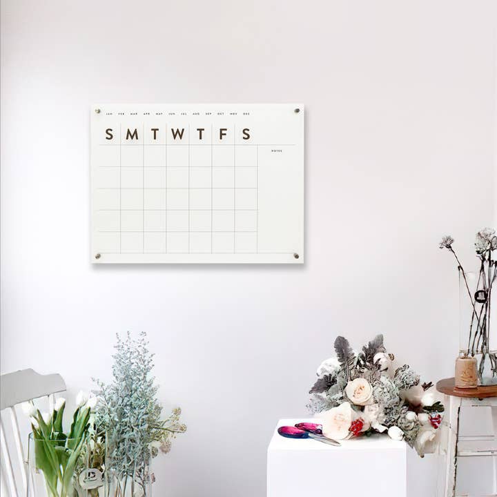 Paris Loft Inc – wholesale Calendar – Reusable Clear Acrylic Wall Calendar Weekly Planner3