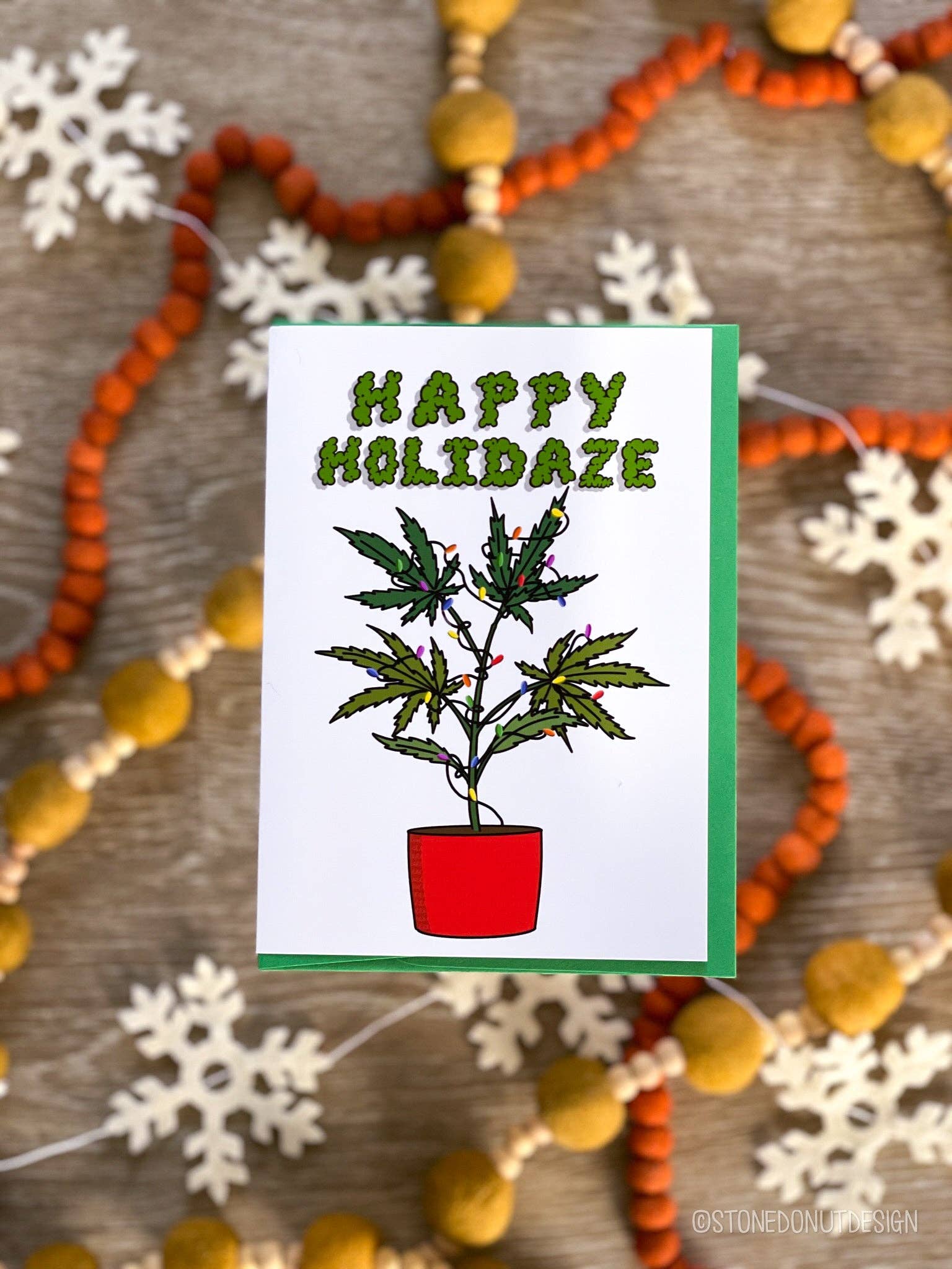 Stone Donut Design, LLC – wholesale Julkort – Glad Helg Cannabis Julkort av StoneDonut Design3