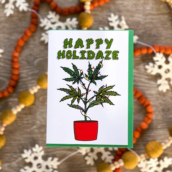 Stone Donut Design, LLC – wholesale Julkort – Glad Helg Cannabis Julkort av StoneDonut Design3